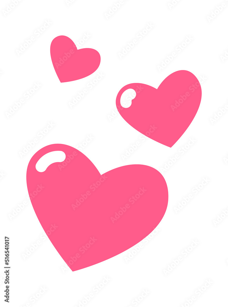 Cute hearts icon. Vector illustration