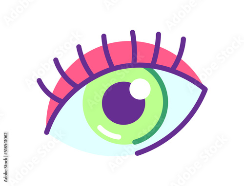 Woman eye sticker. Vector illustration