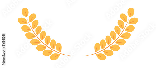 Wheat wreath element. Vector illustration