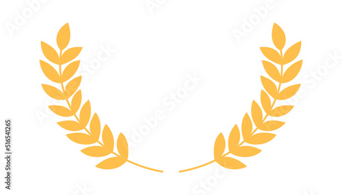 Wheat wreath element. Vector illustration