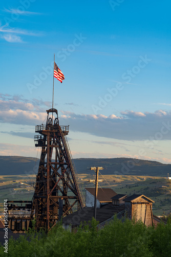 Headframes of Butte, Montana, remnants of mines of the early 1900's