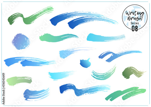 波、筆、毛筆、ブラシのセット