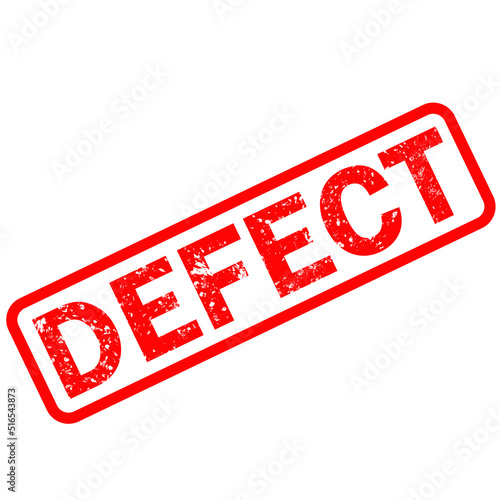 defect stamp sign. defect grunge rubber stamp on white background. flat style.