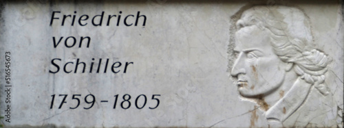 Monument to the German poet Johann Christoph Friedrich von Schiller. photo