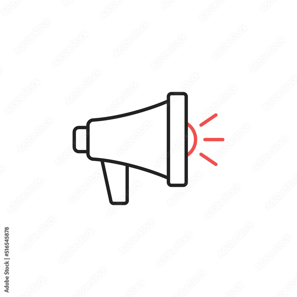 Loudspeaker or megaphone icon. High quality coloured vector illustration.. Loudspeaker or megaphone icon. High quality coloured vector illustration..