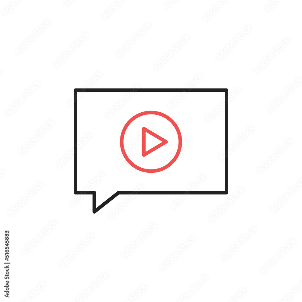 Bubble pop up of video advertising icon. High quality coloured vector illustration.. Bubble pop up of video advertising icon. High quality coloured vector illustration..