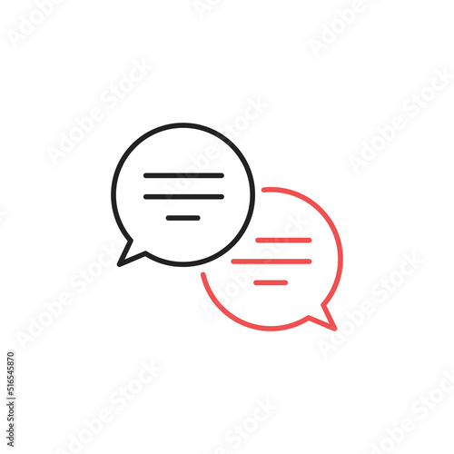 Correspondence symbol. Talk bubble speech icon. High quality coloured vector illustration..