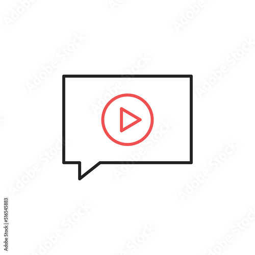 Free Download Bubble pop up of video advertising icon. High quality coloured vector illustration.. - GFXLoad