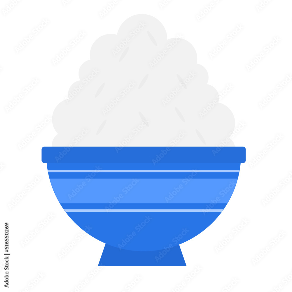 Bowl with rice isolated on white background Bowl with rice isolated on white background