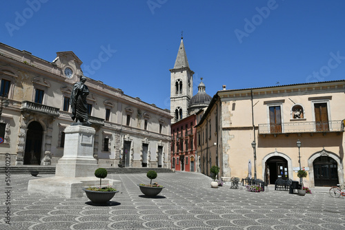 A square of Sulmona, an Italian village in the Abruzzo region.