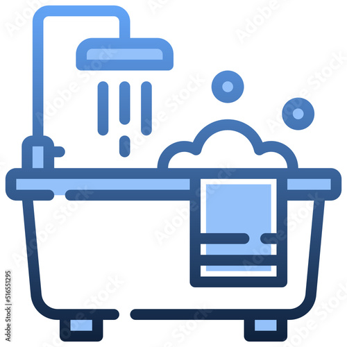 BATHTUB Gradienticon,linear,outline,graphic,illustration