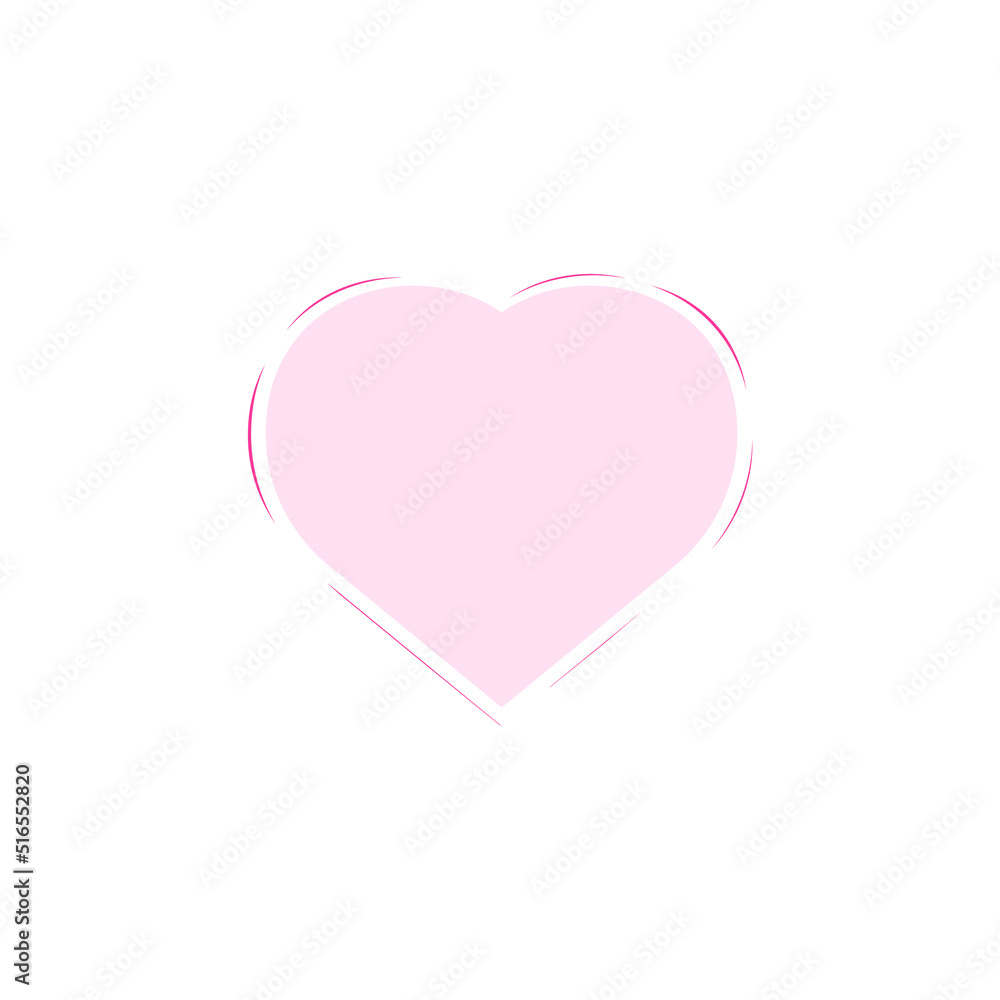 Pastel heart with unfinished outline. Pastel heart with unfinished outline.