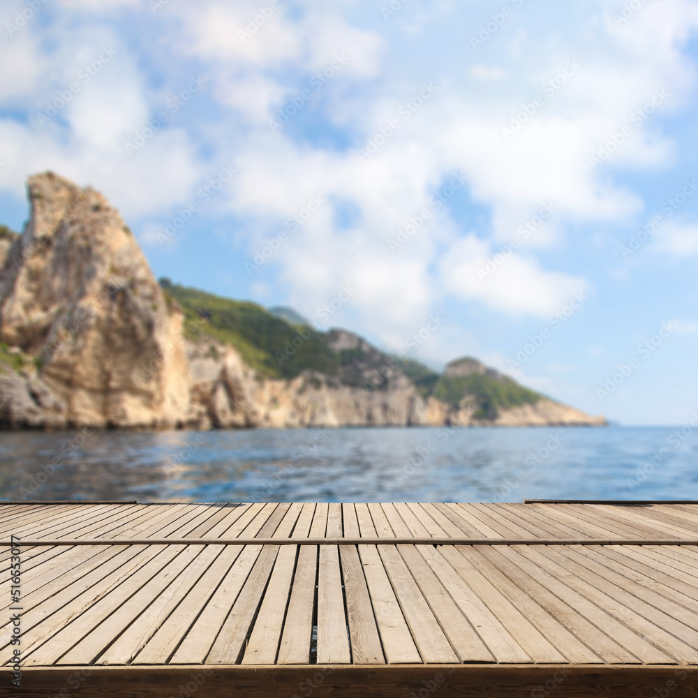Wooden pier of free space and sea landscape. Wooden pier of free space and sea landscape.