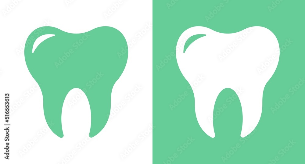 healthy tooth vector icon.Tooth icon, Teeth sign. Dental care logo, Dental clinic icon. Vector flat illustration