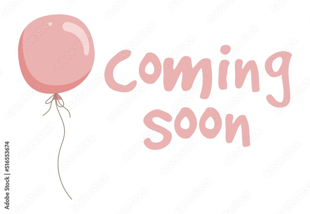 coming soon sign. badges vector templates. Baby shower announcement banner, card - Gender reveal party - Vector illustration isolated
