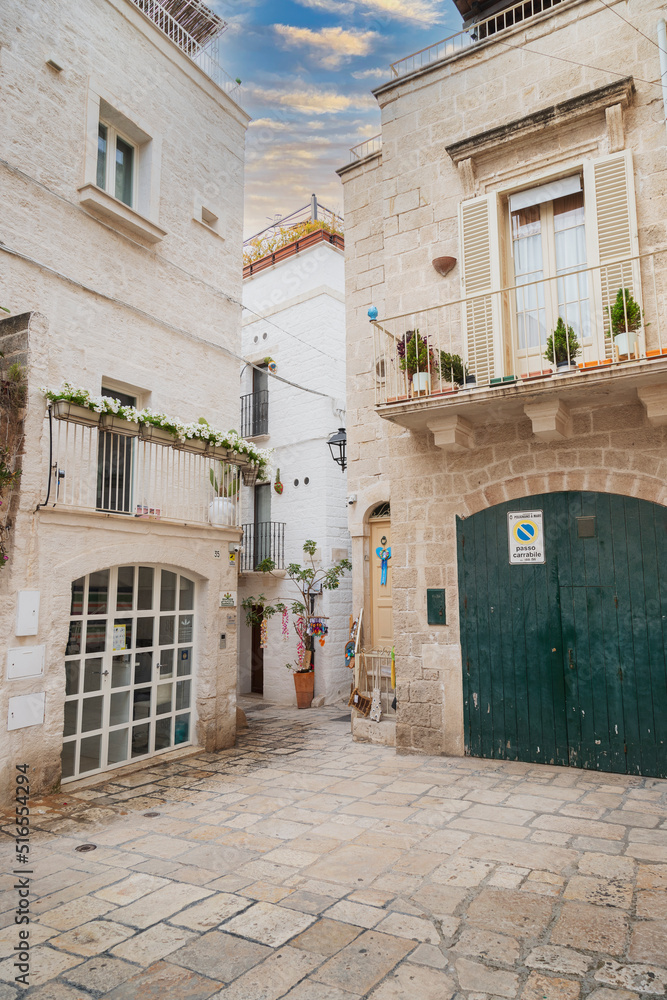 Fototapeta premium typical picturesque alley of Polignano a mare