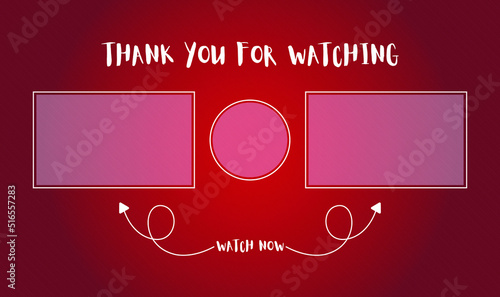 thanks for watching background. Youtube End Screen with orange design and orange lines. Youtube Video Template, background, Outro Card, end screen, banner, channel. Social media design.