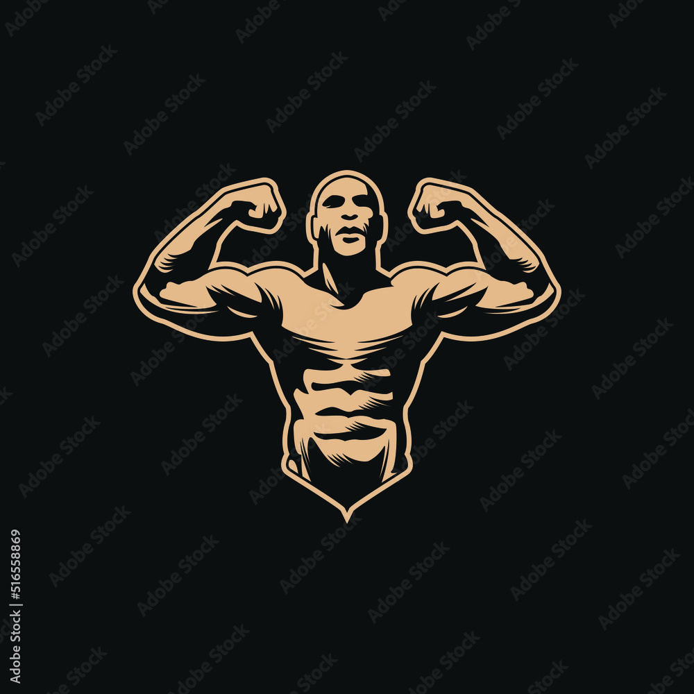 Fototapeta premium Gym Fitness Men Retro