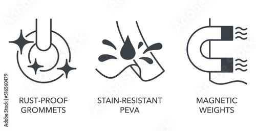 For Shower Curtains - stain-resistant, rust-proof