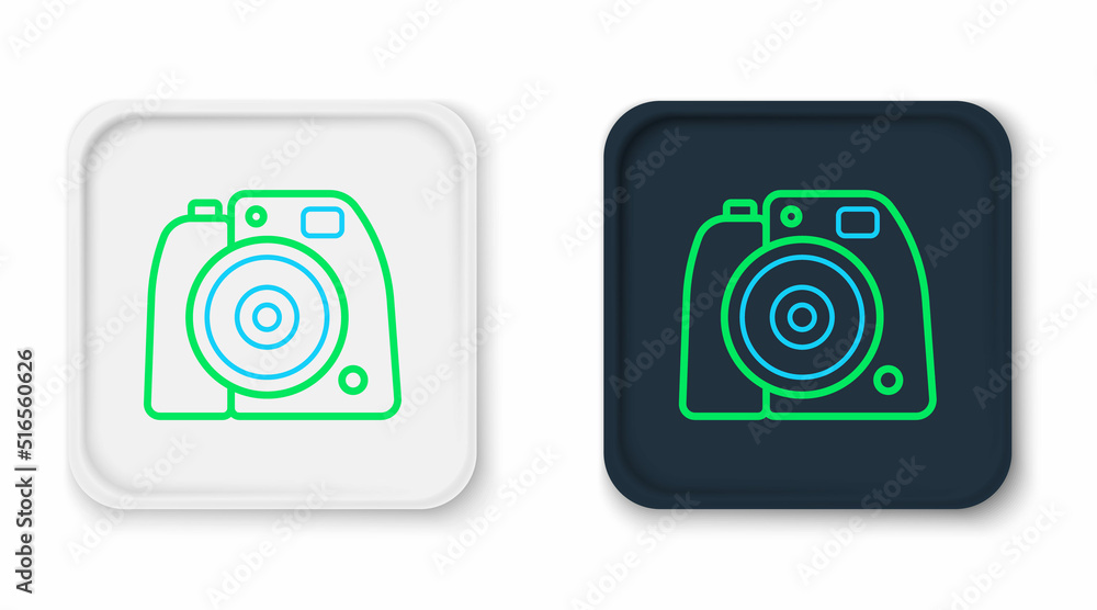 Line Photo camera icon isolated on white background. Foto camera. Digital photography. Colorful outline concept. Vector Line Photo camera icon isolated on white background. Foto camera. Digital photography. Colorful outline concept. Vector