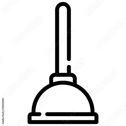 PLUNGER line icon,linear,outline,graphic,illustration