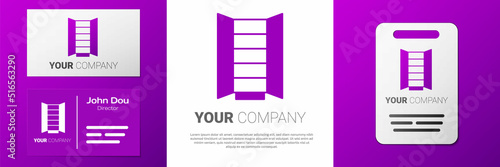 Logotype Wardrobe icon isolated on white background. Cupboard sign. Logo design template element. Vector