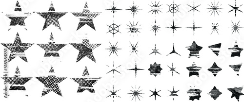 Glitch distorted geometric shape . Minimal art design . Noise destroyed star logo . Trendy defect error shapes . Glitched star .Broken effect . Distress element . Grunge texture .vector