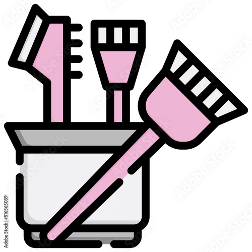 HAIR TOOLS filled outline icon,linear,outline,graphic,illustration