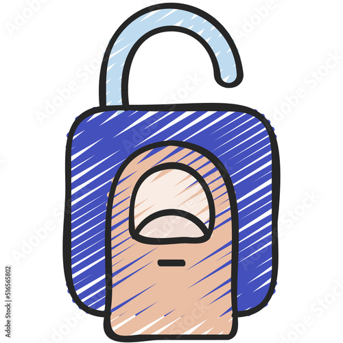 Thumb On Lock Icon