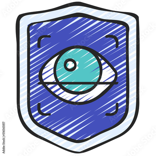 Retina Scan Shield Icon