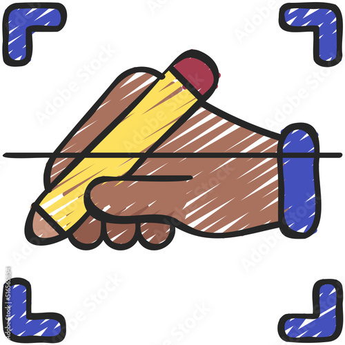 Hand Writing Scan Icon