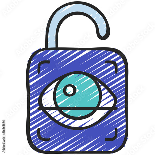 Retina Scan Lock Icon