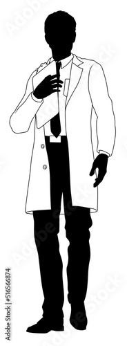Scientist Engineer Survey Clipboard Man Silhouette