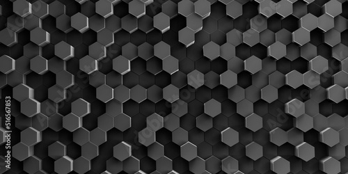 Beautiful 3d hexagon abstract background © chunyawut