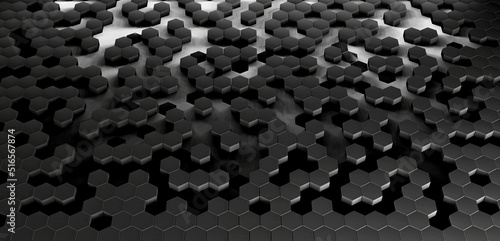 Beautiful 3d hexagon abstract background