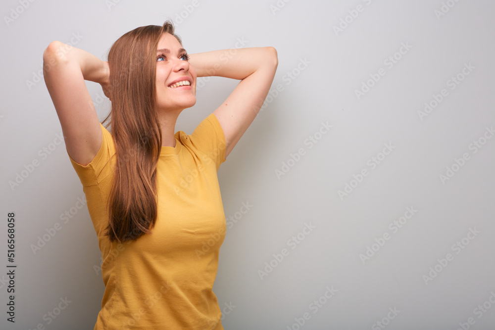 Smiling woman isolated portrait Smiling woman isolated portrait