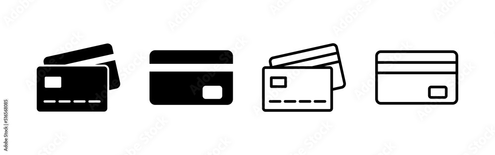 Credit card icon vector. Credit card payment sign and symbol Credit card icon vector. Credit card payment sign and symbol