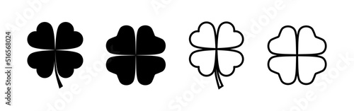 Clover icon vector. clover sign and symbol. four leaf clover icon.