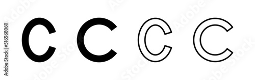Copyright icon vector. copyright sign and symbol