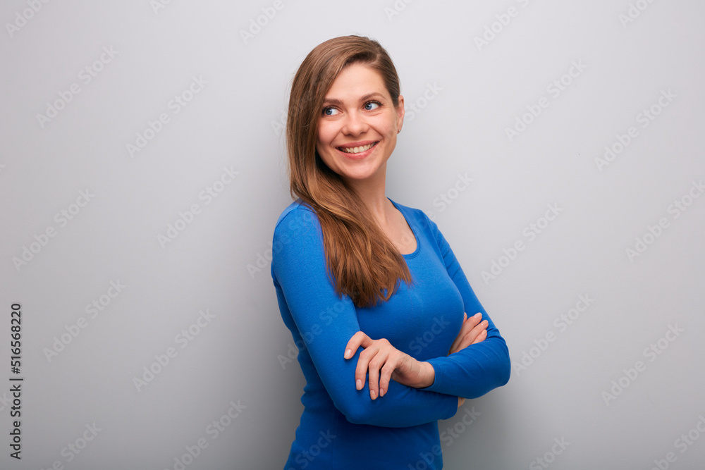 Smiling woman isolated portrait Smiling woman isolated portrait