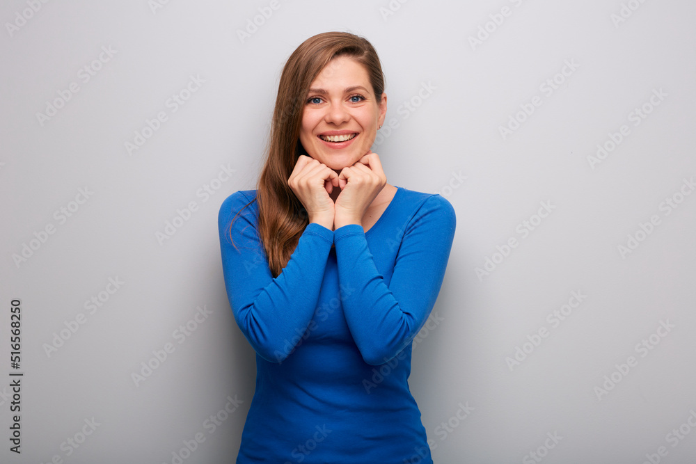 Smiling woman isolated portrait Smiling woman isolated portrait