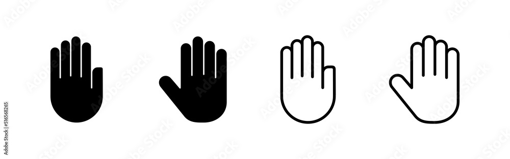 Hand icon vector. hand sign and symbol. palm Hand icon vector. hand sign and symbol. palm
