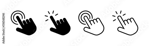 Hand click icon vector. pointer sign and symbol. hand cursor icon