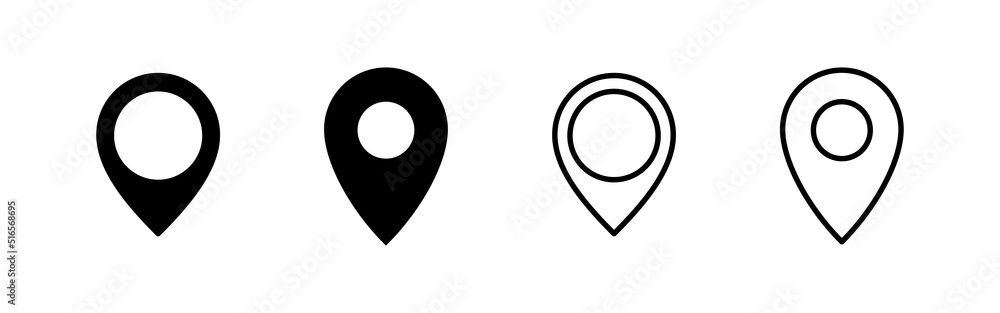 Pin icon vector. Location sign and symbol. destination icon. map pin Pin icon vector. Location sign and symbol. destination icon. map pin