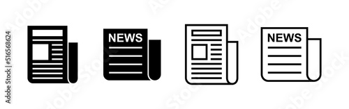 Newspaper icon vector. news paper sign and symbolign