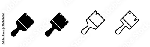 Paint icon vector. paint brush sign and symbol. paint roller icon vector