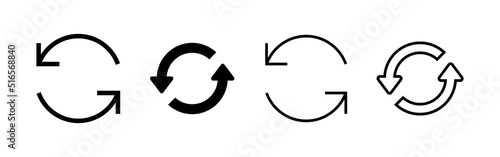 Refresh icon vector. Reload sign and symbol. Update icon.