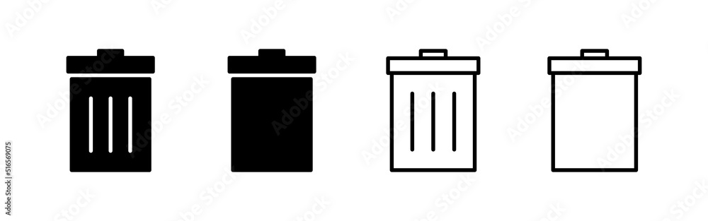Trash icon vector. trash can icon. delete sign and symbol. Trash icon vector. trash can icon. delete sign and symbol.