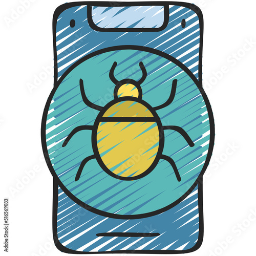 Mobile Phone Bug Icon