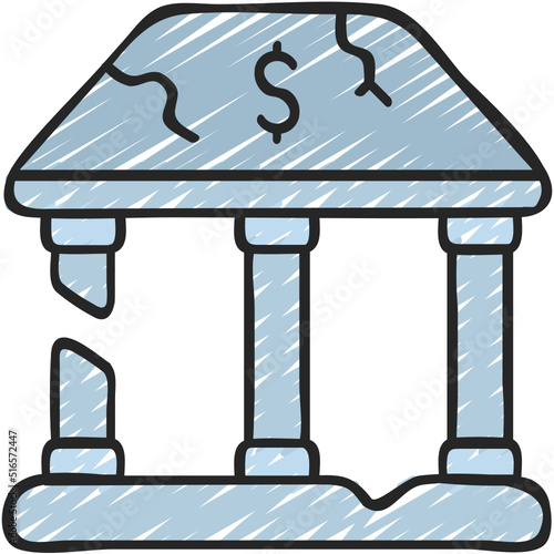 Broken Bank Icon